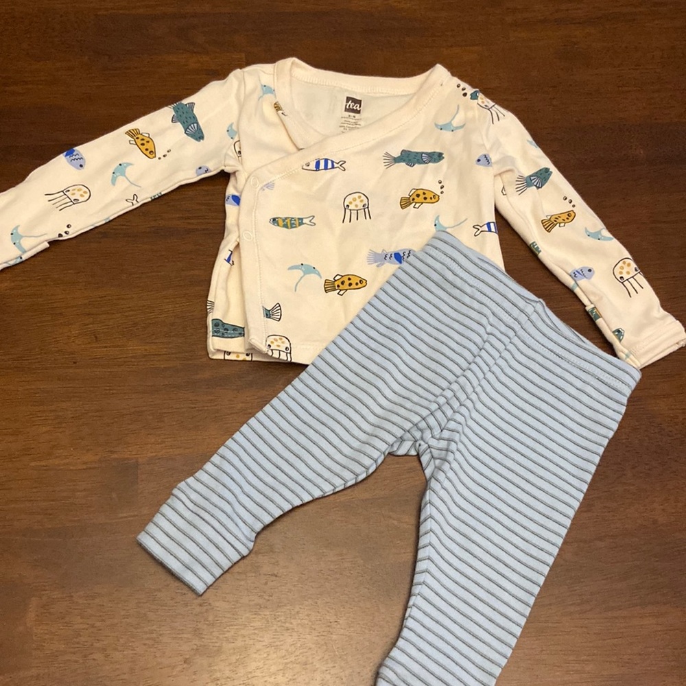 Tea collection - sea animal themed baby pajamas